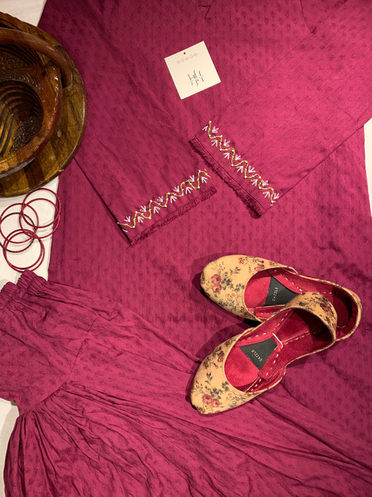 ZAHA BASIC MAROON 2-PIECE OUTFIT