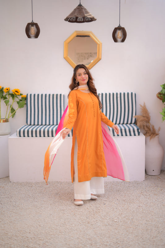 ZAHA MUSTARD 3-PIECE OUTFIT