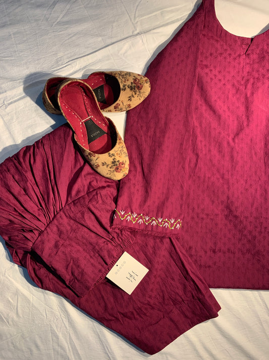 ZAHA BASIC MAROON 2-PIECE OUTFIT