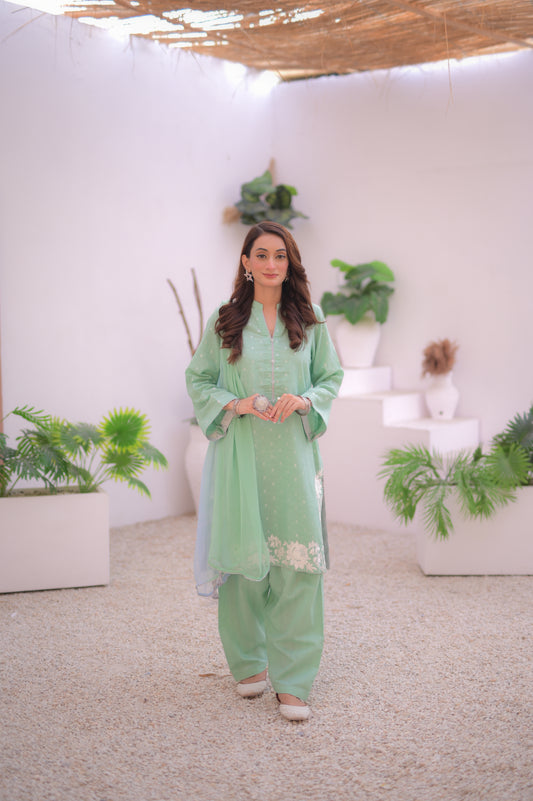 ZAHA SEA GREEN 3-PIECE OUTFIT