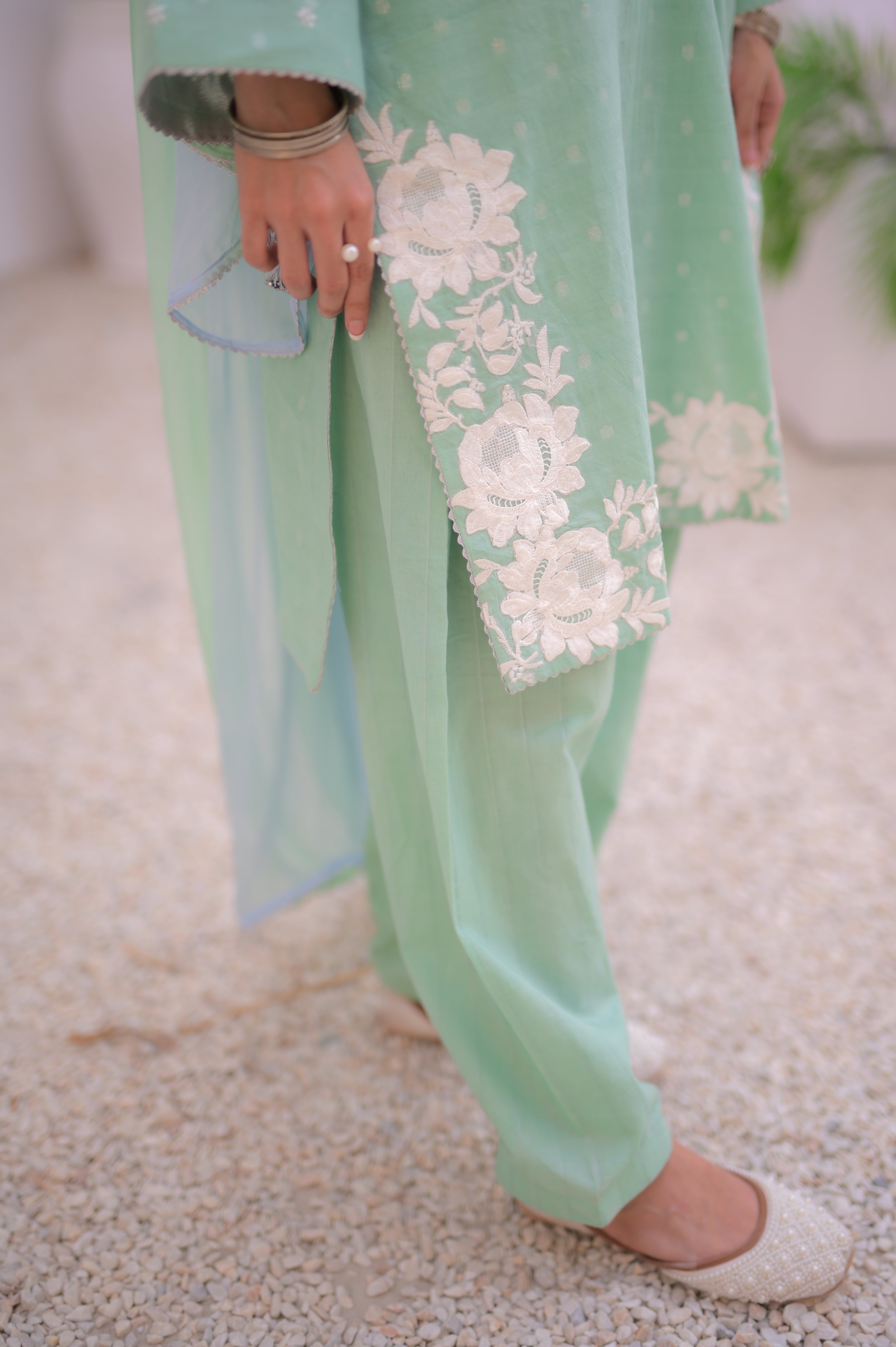 ZAHA SEA GREEN 3-PIECE OUTFIT
