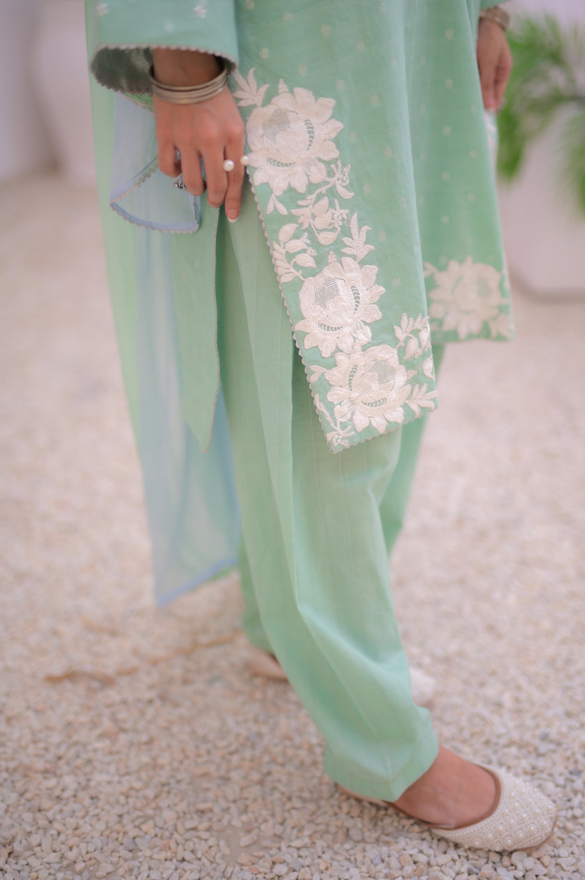ZAHA SEA GREEN 3-PIECE OUTFIT