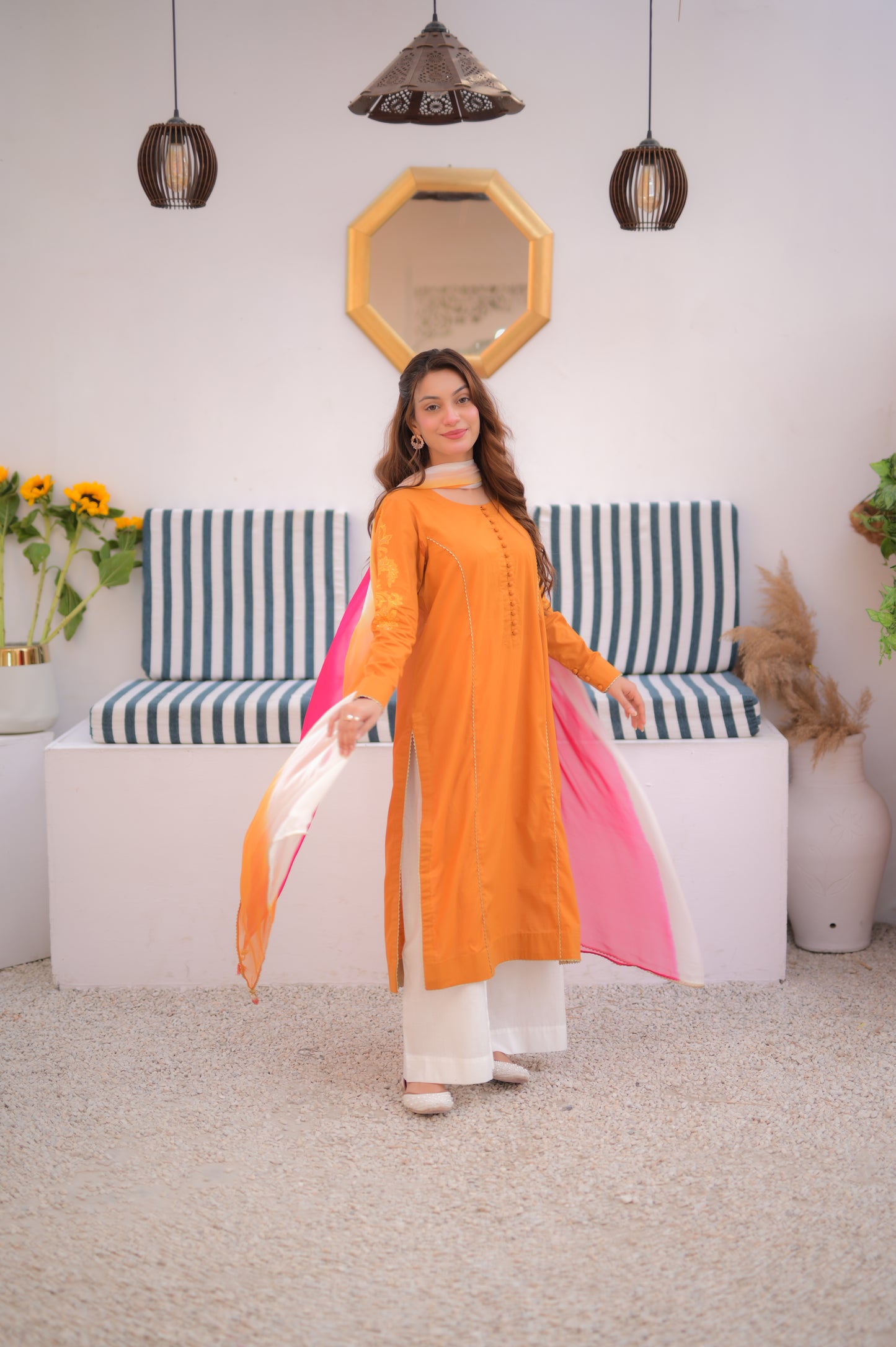 ZAHA MUSTARD 3-PIECE OUTFIT