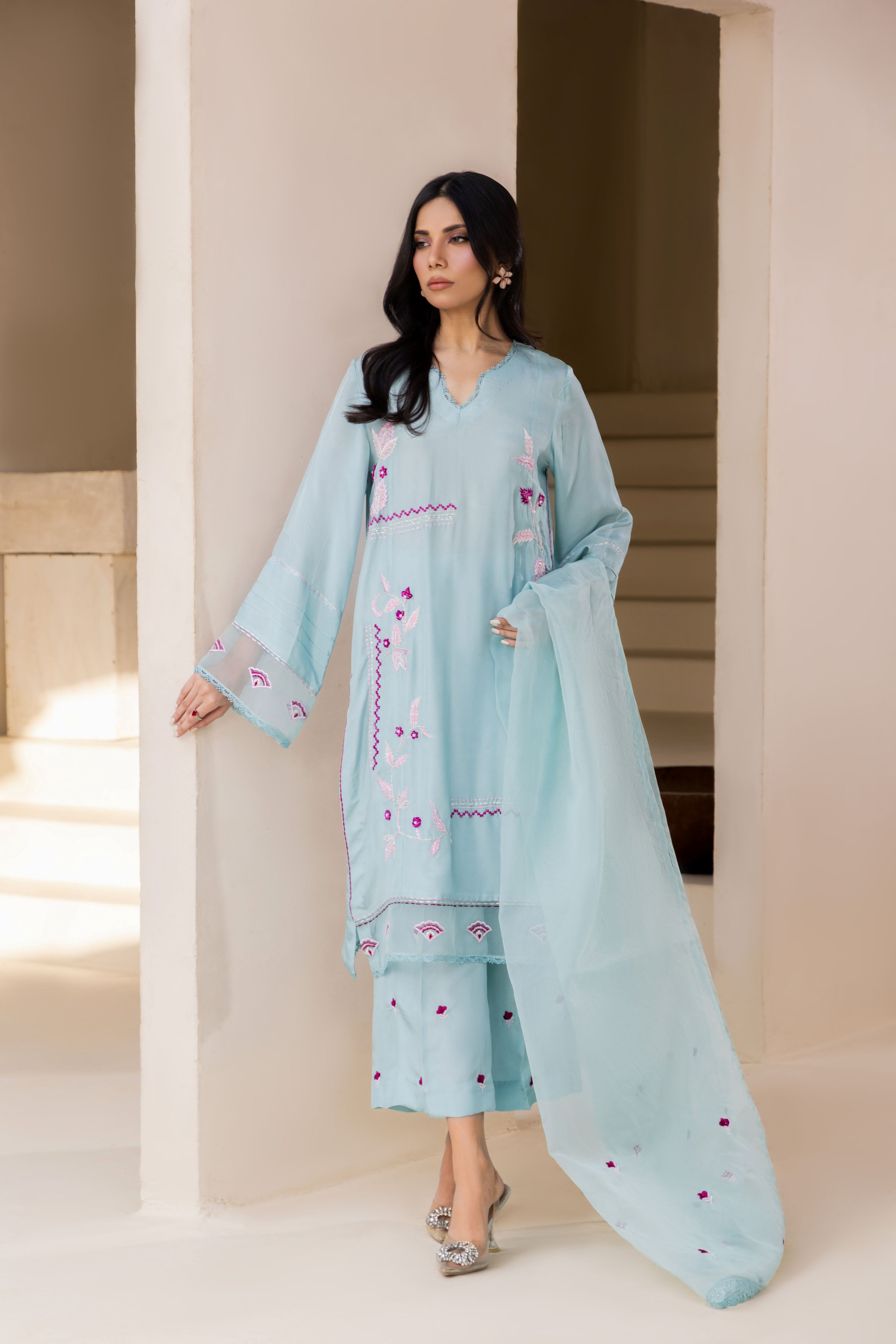 LAYAL SEA GREEN 3-PIECE OUTFIT