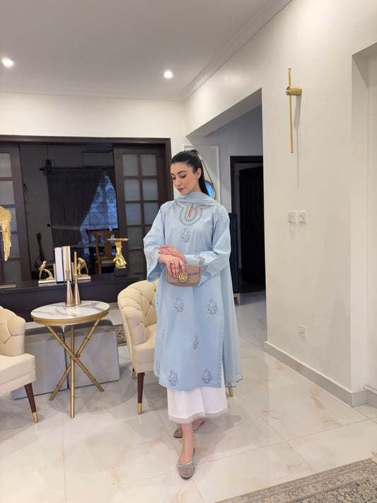 HOORE' ICE BLUE 3-PIECE OUTFIT